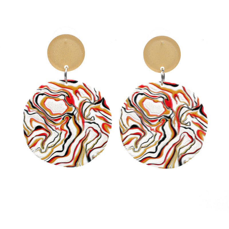 Wholesale Vintage Flowers Silver Plated Acrylic Earrings